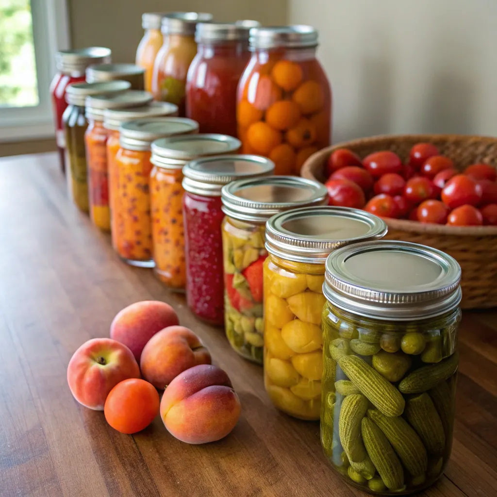 Jars of home-canned goods